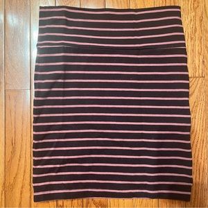 Decree Pink Striped Pencil Skirt